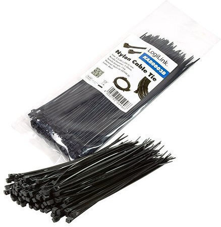LogiLink Plastic Cable Ties In Black Colour 100 Pieces KAB0003B
