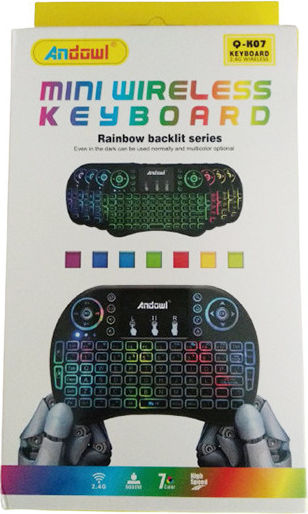 Andowl Q-K07 Fără fir Tastatură cu touchpad Engleză US