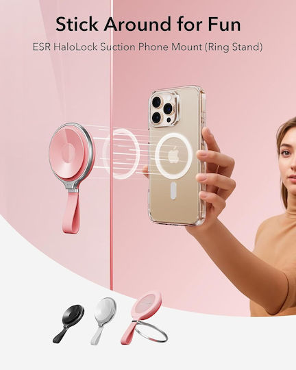 ESR Suction Αντιολισθητική Βάση Κινητού σε Ροζ χρώμα