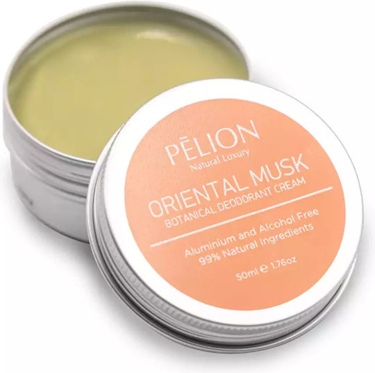 P For Pelion Oriental Musk Deodorant 24h sub formă de cremă Fără aluminiu 50ml