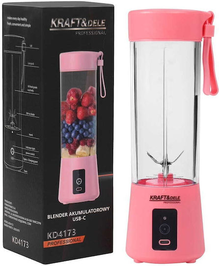 Kraft & Dele Blender cu Cană din Plastic 400 ml Roz KD4173