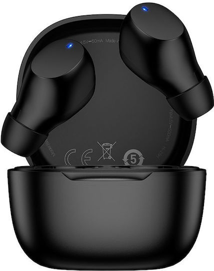Borofone BW97 In-ear Bluetooth Handsfree Ακουστικά με Αντοχή στον Ιδρώτα και Θήκη Φόρτισης Μαύρα
