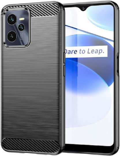Forcell Carbon Back Cover Silicon Negru (Realme C31)