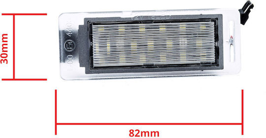 Einparts Lumini Pentru Plăcuțele De Înmatriculare LED Opel Mokka 2011 2 Bucăți