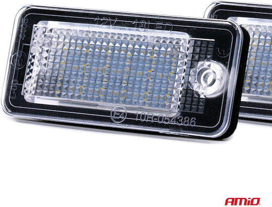 Amio Amio Светлини за регистрационна табела LED Тип Clp01 Превозни средства Audi Работно напрежение 12v 2 броя 04536/am