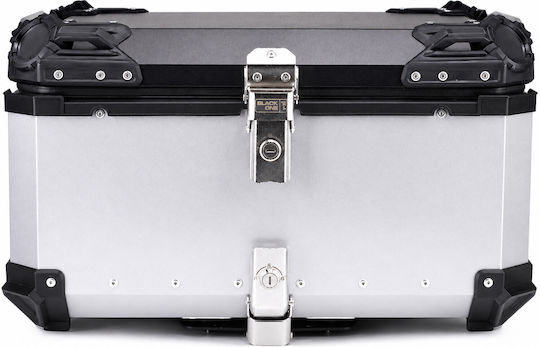 Black One Motorcycle Top Case Aluminum 65lt Silver