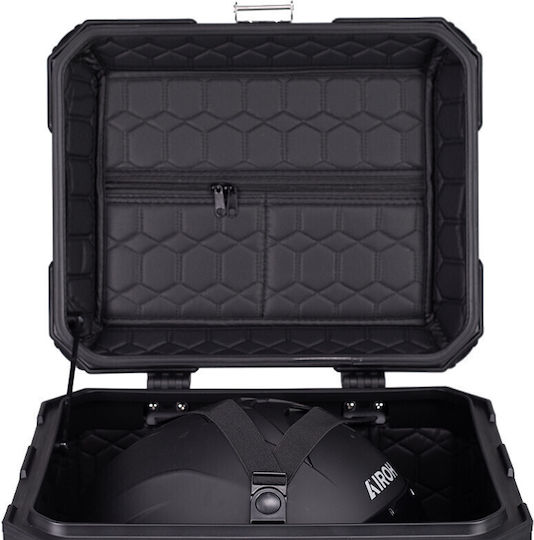 Black One Motorcycle Top Case Aluminum 45lt Black