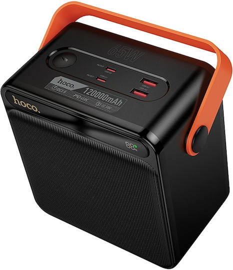 Hoco DB101A Power Bank 120000mAh 65W mit USB-A Ausgangsanschlüsse Schnellladung Schwarz