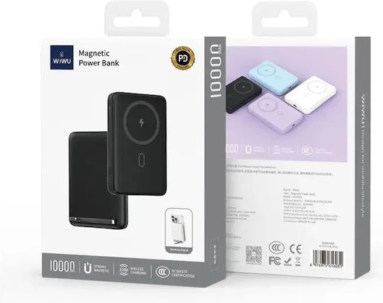Wiwu WI-P043 MagSafe Power Bank 10000mAh Черен