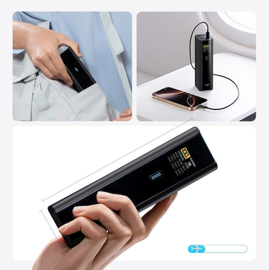 Cuktech PB200U Power Bank 20000mAh 210W with USB-A Port and 2 USB-C Ports Power Delivery / Quick Charge / PPS Black