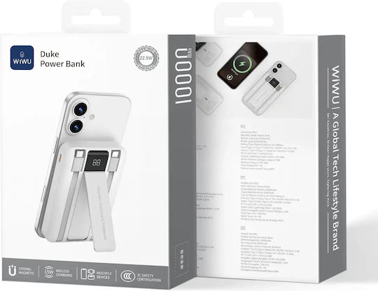 Wiwu P061 MagSafe Power Bank 10000mAh 22.5W Power Delivery White