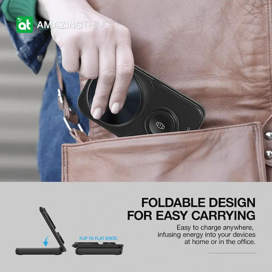 AmazingThing Thunder Pro - 6-в-1 MagSafe Външна Батерия 8000mAh 15W Power Delivery Черна