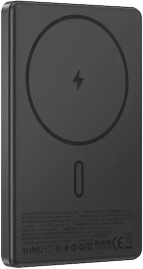 Wiwu P072 MagSafe Външна Батерия 5000mAh 20W с USB-C Изходен Порт Power Delivery Черна