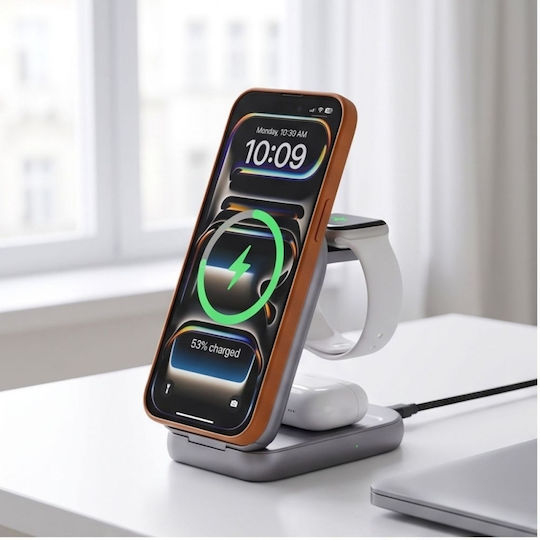 Tech-Protect Безжично зарядно устройство Qi2 25W Сив (A53)