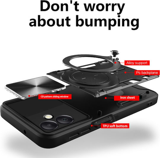 Techsuit Back Cover Silicone Black (Oppo A17)