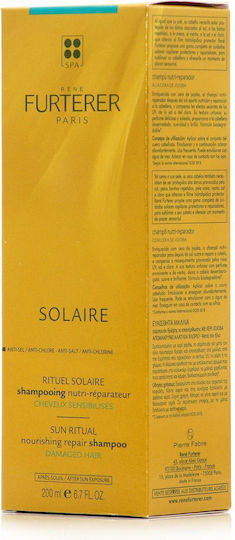 Rene Furterer Fureter Solaire Nourishing Repair Shampoos Reconstruction/Nourishment for Fragile, Αντι-Θραύση Hair 200ml