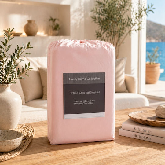 Oxford Home Σετ Υπέρδιπλο 4τμχ 240x260εκ. Γαλάζιο