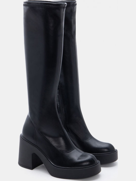 Damenstiefel mit Hochabsatz Schwarz