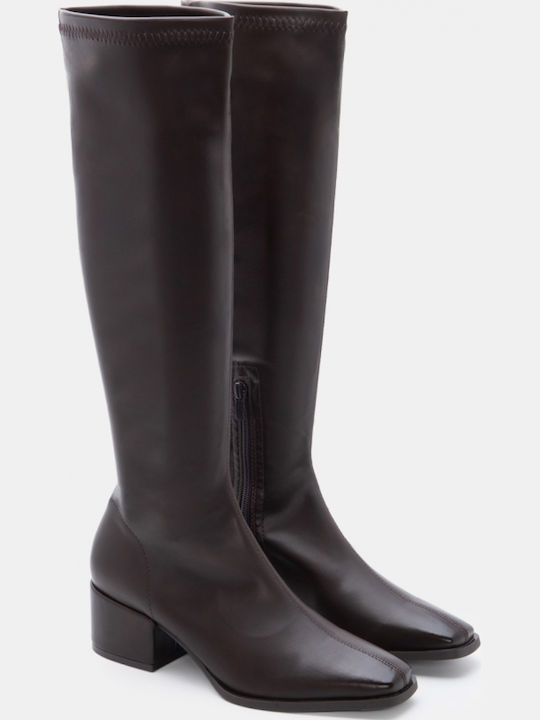Damenstiefel mit Mittelhohem Absatz Braun