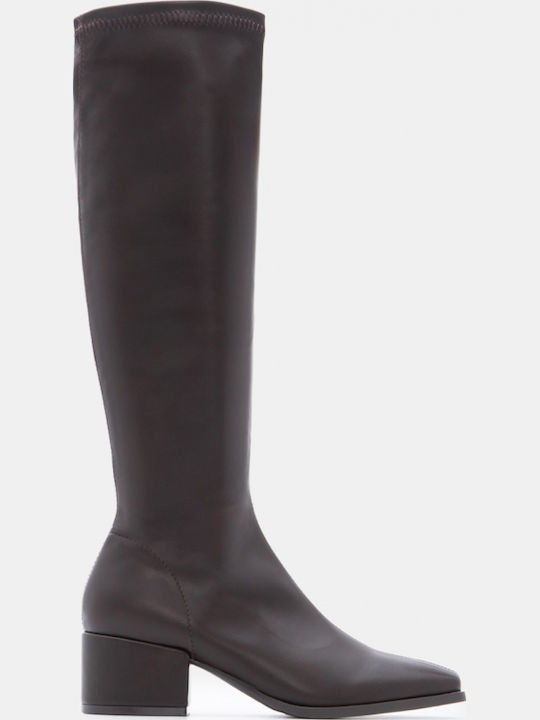 Damenstiefel mit Mittelhohem Absatz Braun