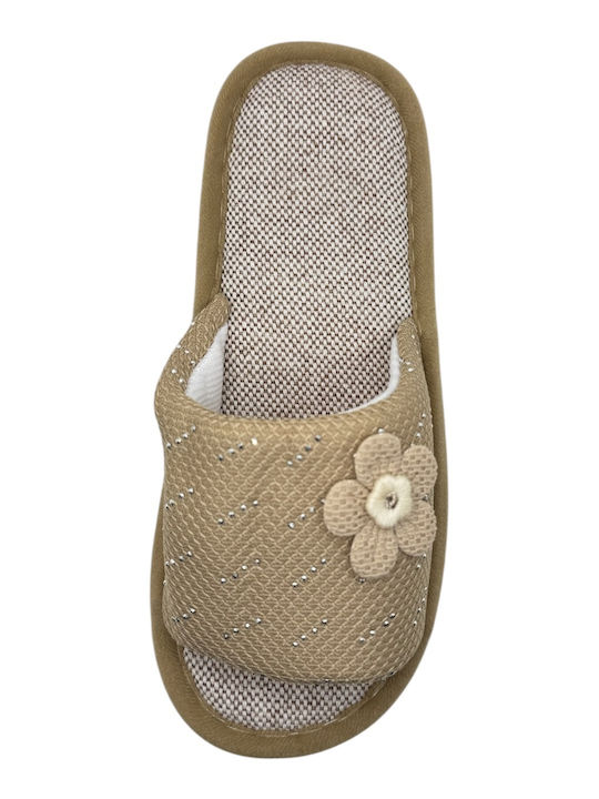 Tecos Damen Hausschuhe Sliders Braune