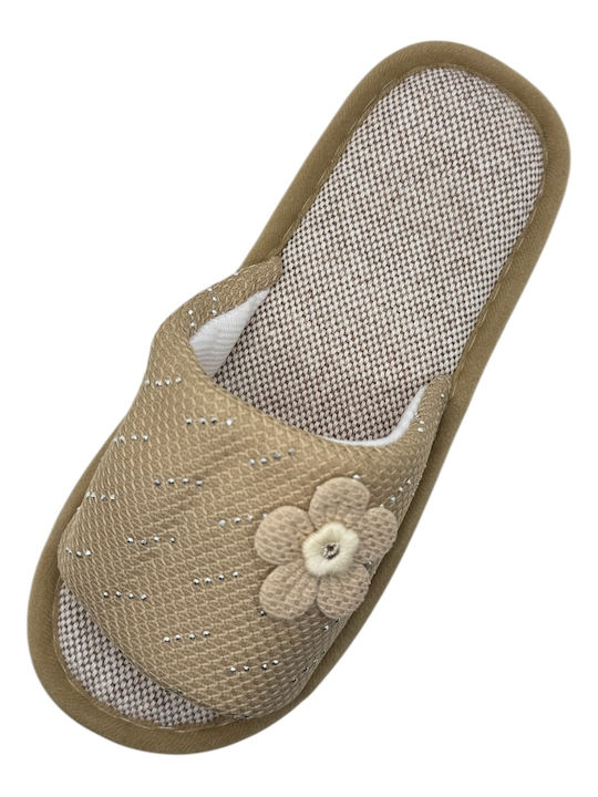 Tecos Damen Hausschuhe Sliders Braune