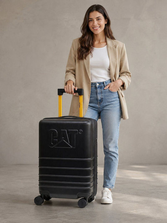 CAT Medium Hard Black Suitcase Height 65cm