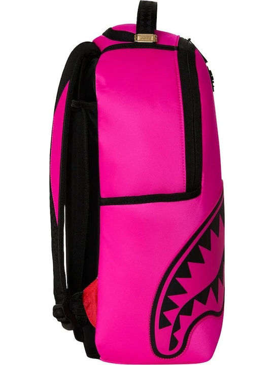 Sprayground Σχολική Τσάντα Πλάτης Γυμνασίου - Λυκείου Σακίδια πλάτης Backpacks SHARK CENTRAL WHITE STENCIL SHARK PINK NYLON