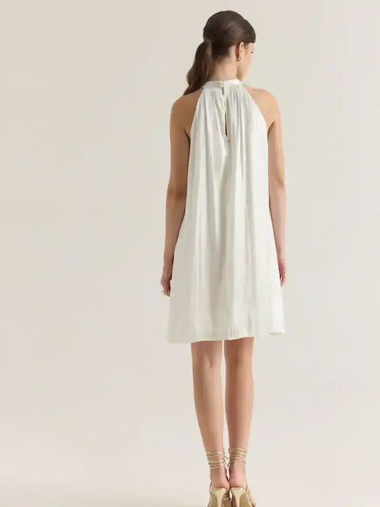 Sommer Mini Kleid Ecru