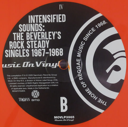 Various Intensified Sounds Beverley's Rock Steady Singles 1967 1968 Vinyl