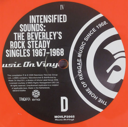 Various Intensified Sounds Beverley's Rock Steady Singles 1967 1968 Vinyl