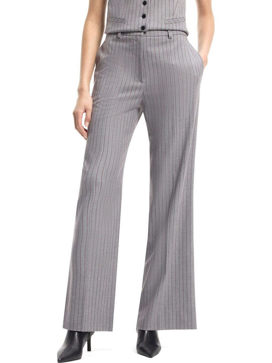 Hugo Hasmina Women's Fabric Pantaloons Grey-Bordeaux