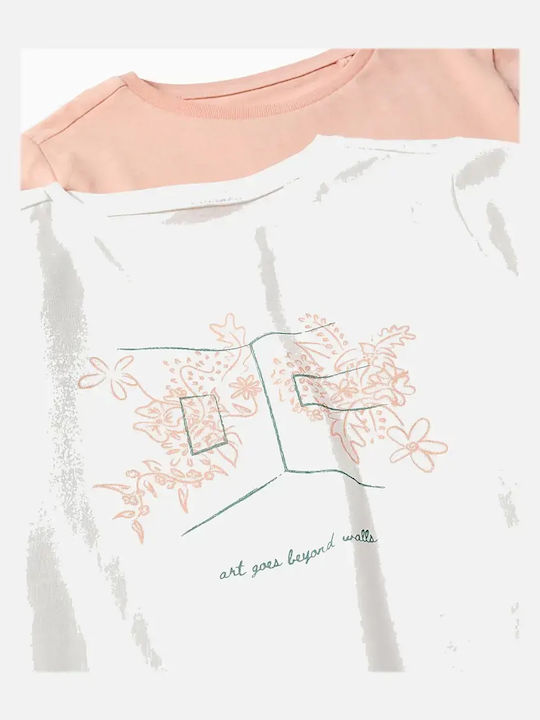 Set Kids Tops Light Pink and Ecru