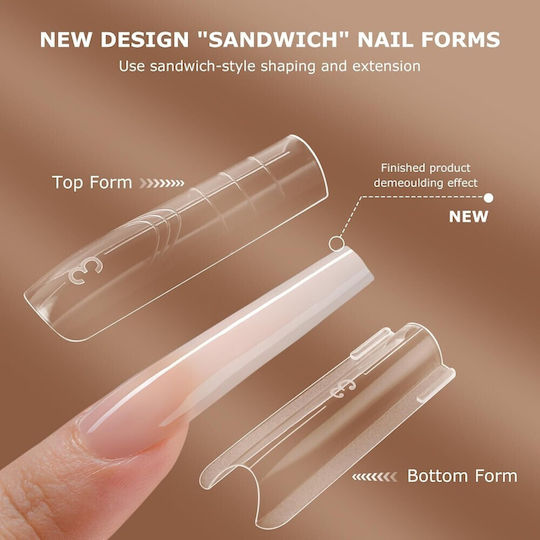 Sandwich Nägel Doppelte Formulare Nr.26 Quadratisch 280Stücke
