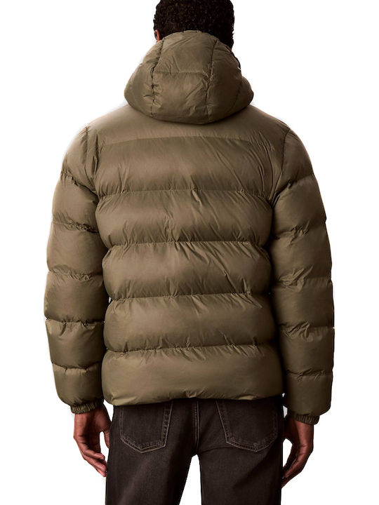 Calvin Klein Nylon Μπουφάν Puffer Χακι