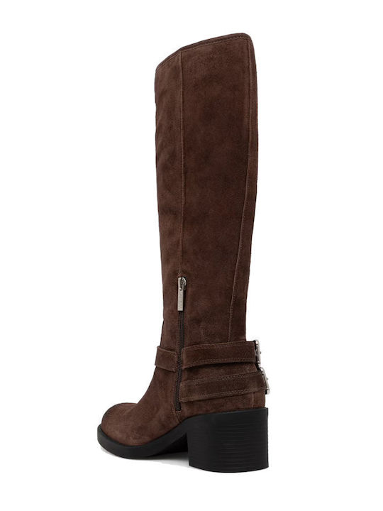 Suede Damenstiefel Braun FLTMATSUE11