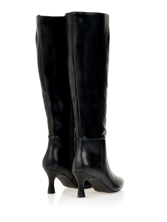Damenstiefel mit Mittelhohem Absatz in Schwarz