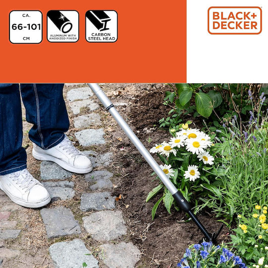 Telescopic Hand Cultivator Black & Decker Steel 66-101 Cm Black Orange 871125223531