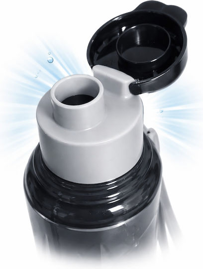 Paso Kinder Trinkflasche mit Stroh Schwarz 500ml