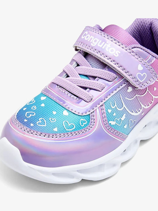 Παιδικά Sneakers με Σκρατς & Φωτάκια Πολύχρωμα