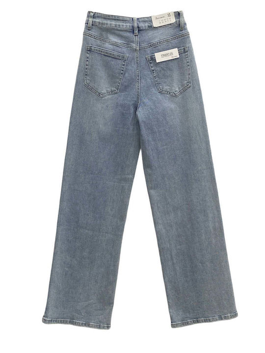 Pantaloni Jean de damă cu talie înaltă