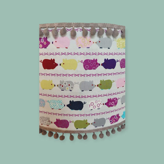 Einfaches Licht Kinderzimmer-Deckenleuchte mit E27-Fassung Rosa 35x20cm