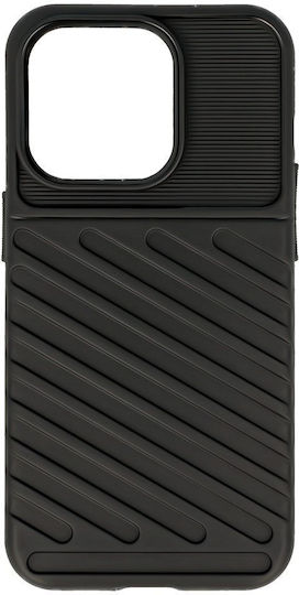 Powertech Back Cover Silicone Black (iPhone 15 Pro Max)
