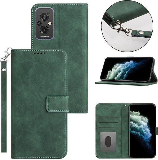 Exklusive Brieftasche Synthetisches Leder / Silikon Grüne (Moto G06)