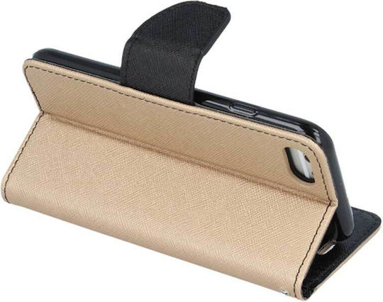 Fancy Wallet Δερματίνης Χρυσό-Μαύρο (Redmi Note 9T)