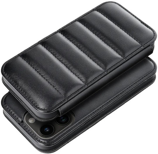 Forcell Puffer Buchen Sie Synthetisches Leder Schwarz (iPhone 14 Plus)