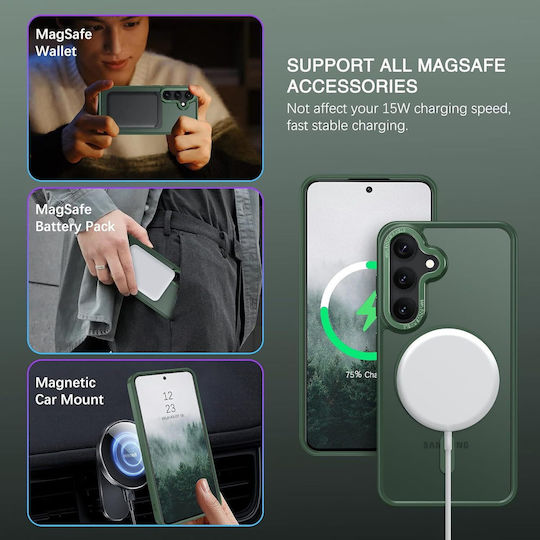 Orso Magcase Focus Frosted Forest Green Samsung Galaxy A57 Mobile Phone Case
