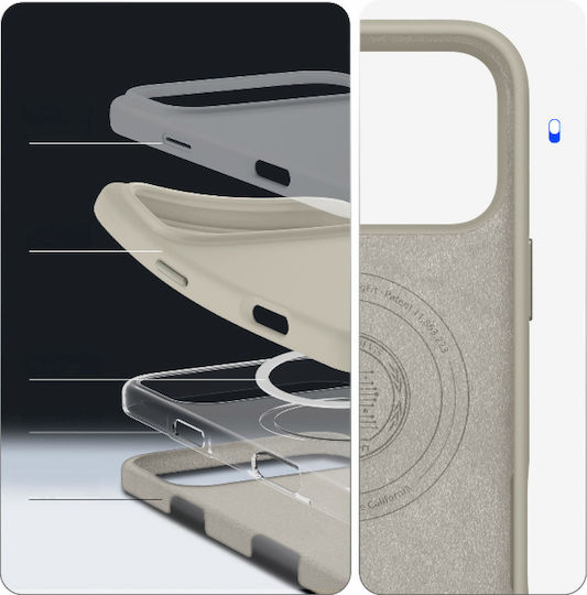 Spigen Silicone Fit MagSafe Back Cover Silicon Piatră (iPhone 17 Pro Max)