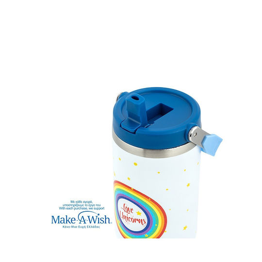 Nava Чаша с Дръжка Термос Неръждаема Стомана 900ml Multi-white с Сламка и Дръжка