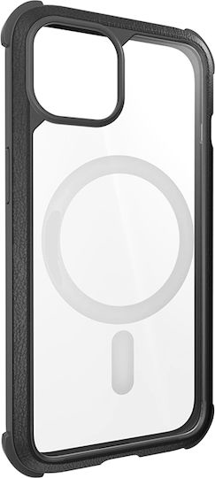 Mageasy Odyssey M Back Cover Leather / Silicone Black (iPhone 14)